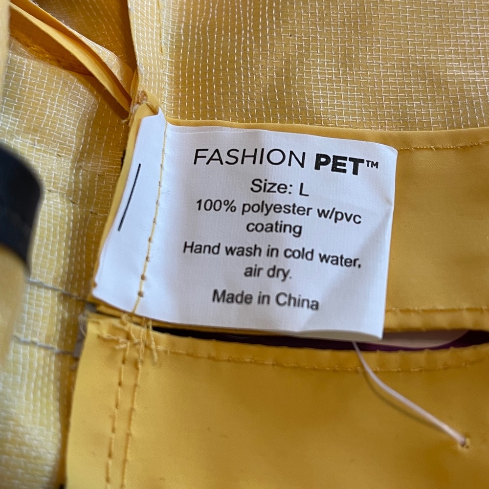 Fashion Pet Yellow Reflective Dog Rain Coat - Picture 13 of 13